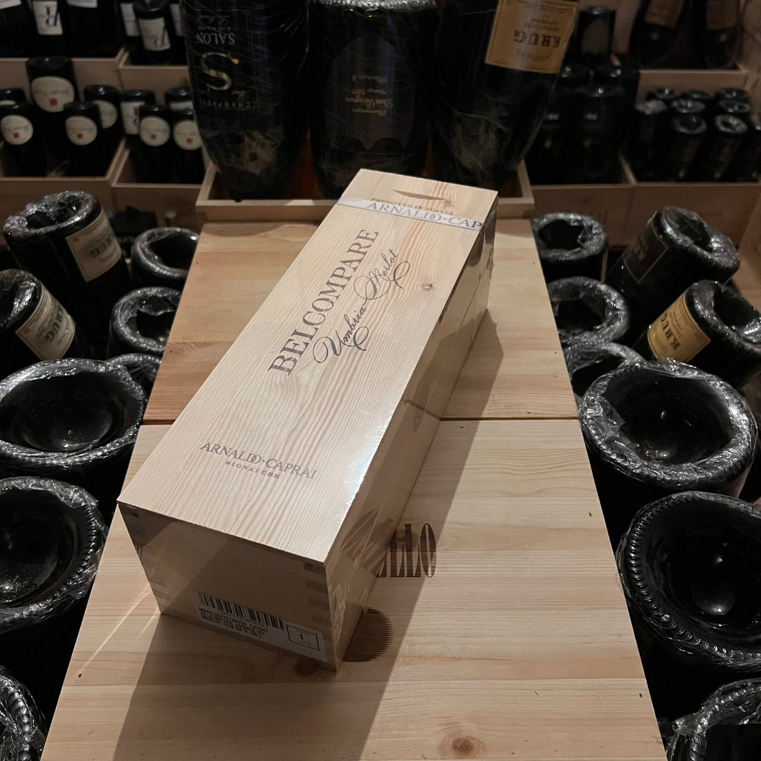 Belcompare 2019 Merlot Arnaldo Caprai in Cassa Legno