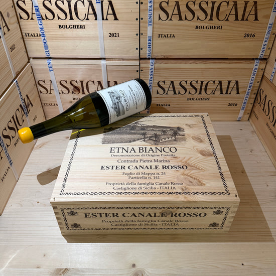 Etna Bianco DOP Contrada Pietra Marina 2024 Ester Canale Rosso - Cassa Legno 3 Bottiglie