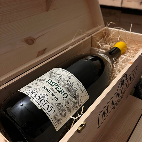 Fattoria Mancini Impero Blanc de Pinot Noir 2022 Jeroboam in Cassa Legno
