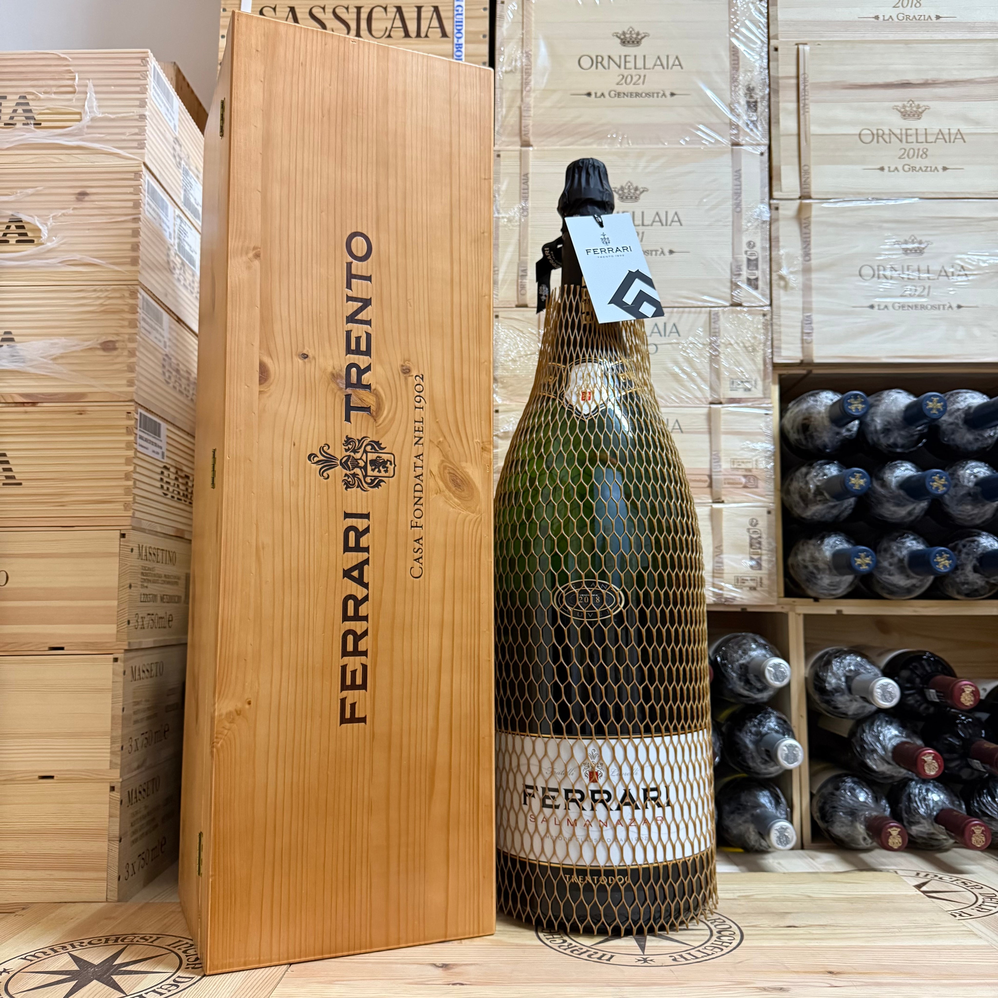 Ferrari Gran Cuvee 2018 Salmanazar in Cassa Legno