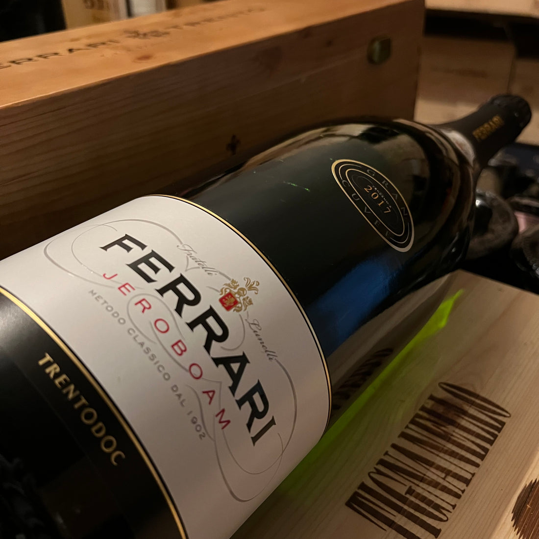 Ferrari Gran Cuvee Jeroboam in Cassa Legno