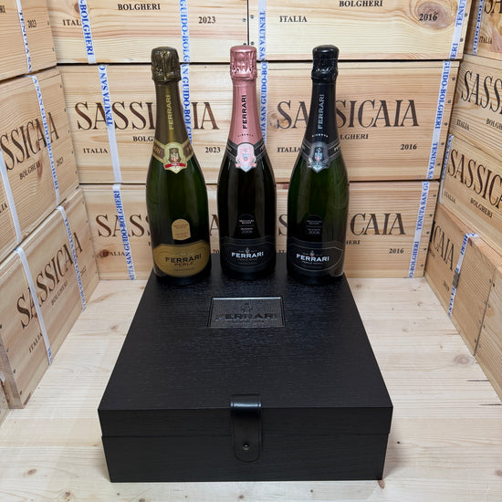 Ferrari Orizzontale 2006 - Perlè - Perlè Rosè - Perlè Nero Riserva Sboccatura Recente - Cassa Legno 3 Bottiglie