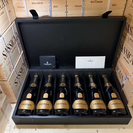 Ferrari Perlè Riserva 2001 - 2003 - 2005 Sboccatura Recente 2021 - Cassa Legno 6 Bottiglie