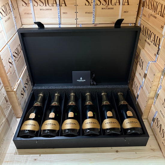 Ferrari Perlè Riserva 2002 - 2004 - 2006 Sboccatura Recente 2021 - Cassa Legno 6 Bottiglie