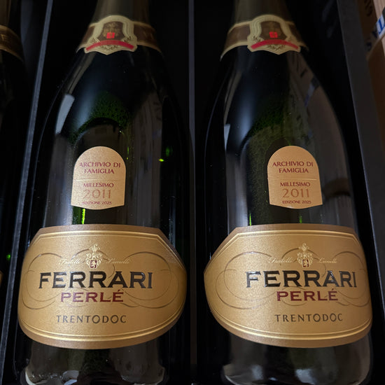 Ferrari Perlè Riserva 2007 - 2009 - 2011 Sboccatura Recente 2025 - Cassa Legno 6 Bottiglie