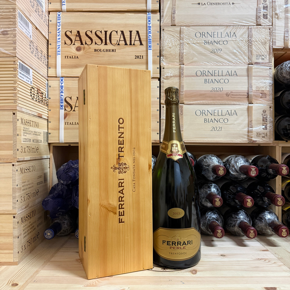 Ferrari Perlè Riserva 2013 Magnum in Cassa Legno - Release 2025