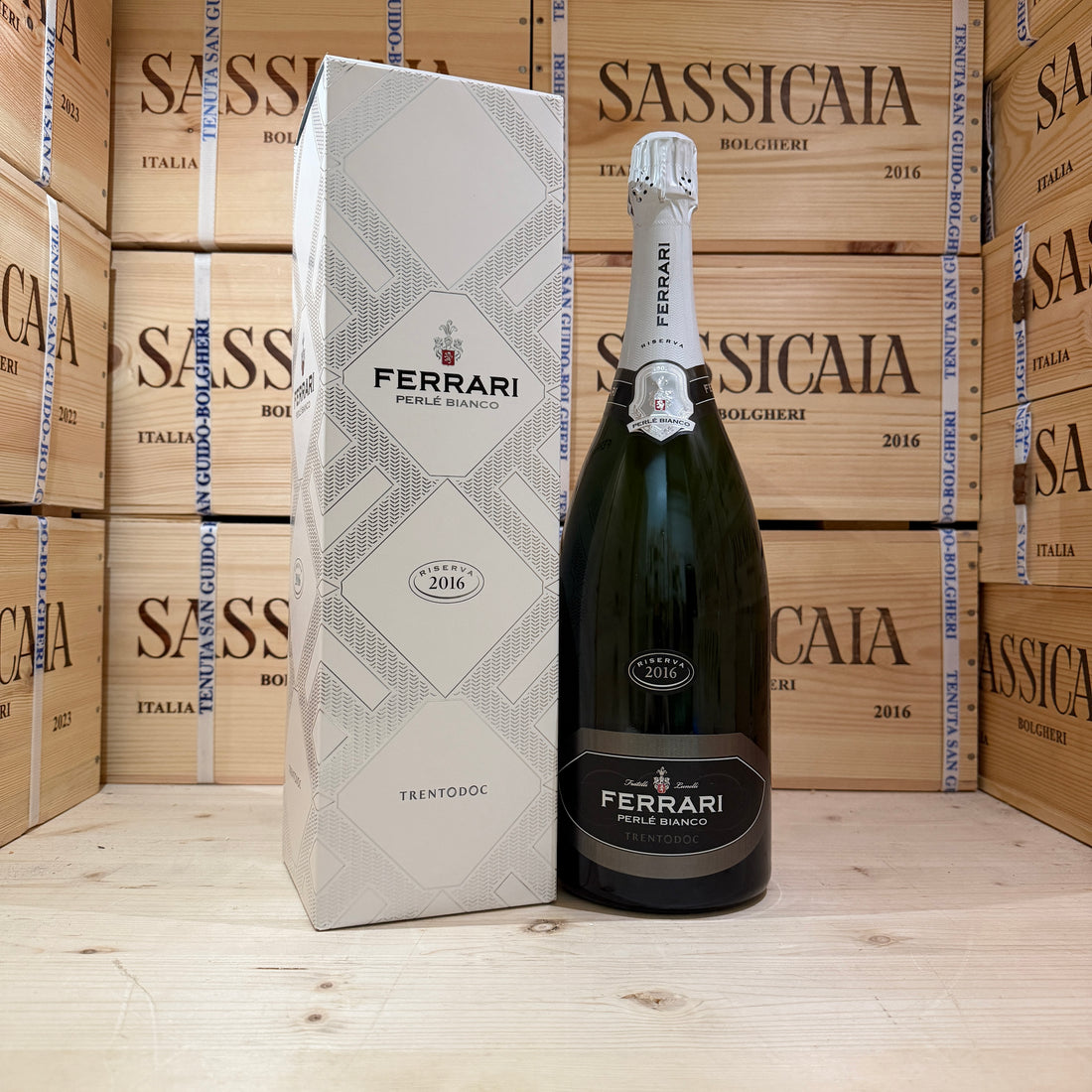Ferrari Perle Bianco Riserva 2016 Magnum Astucciato