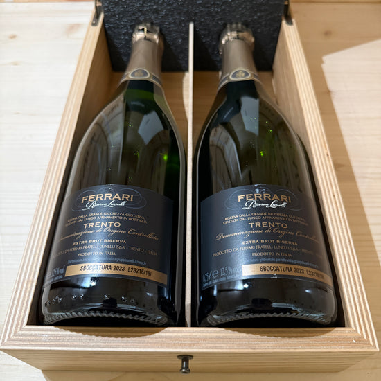 Ferrari Riserva Lunelli 2004 Sboccatura Recente - Cassa Legno 2 Bottiglie Release 2025