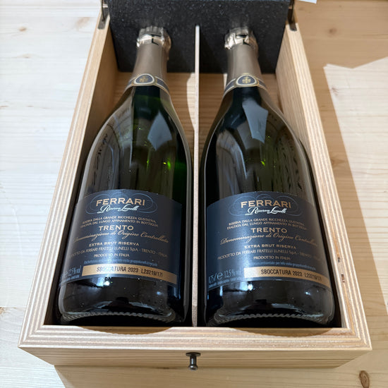 Ferrari Riserva Lunelli 2005 Sboccatura Recente - Cassa Legno 2 Bottiglie Release 2025