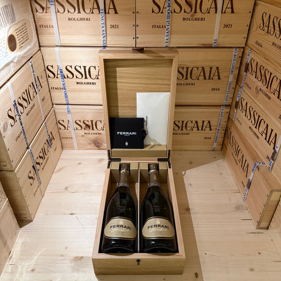 Ferrari Riserva Lunelli 2007 Sboccatura Recente - Cassa Legno 2 Bottiglie Release 2025