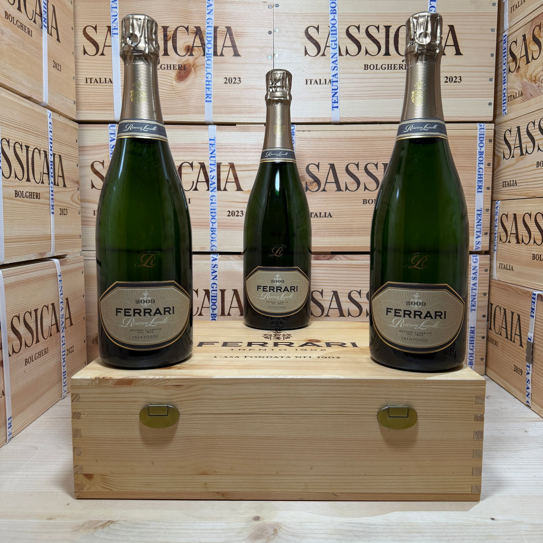 Ferrari Riserva Lunelli 2009 - Cassa Legno 3 Bottiglie
