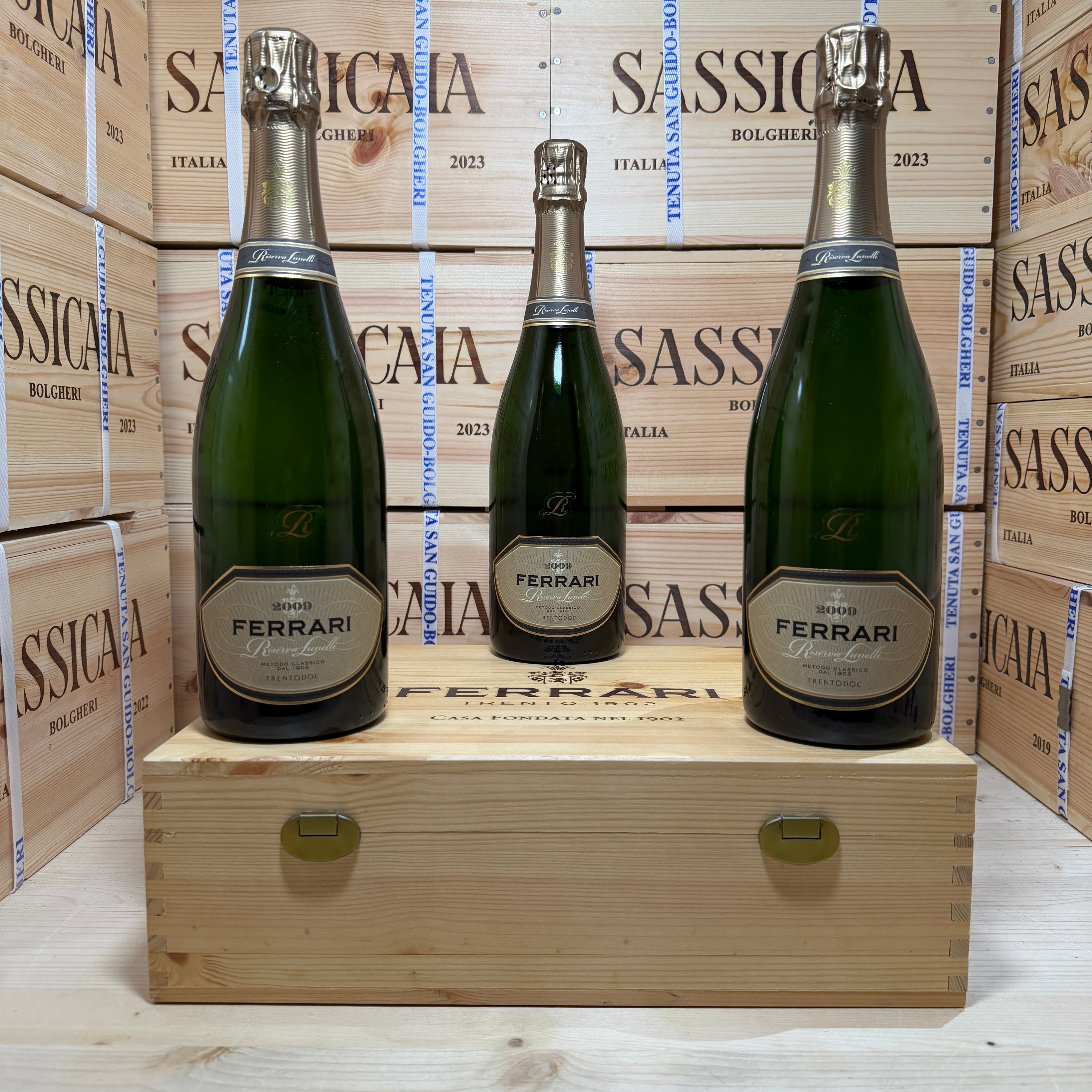 Ferrari Riserva Lunelli 2009 - Cassa Legno 3 Bottiglie