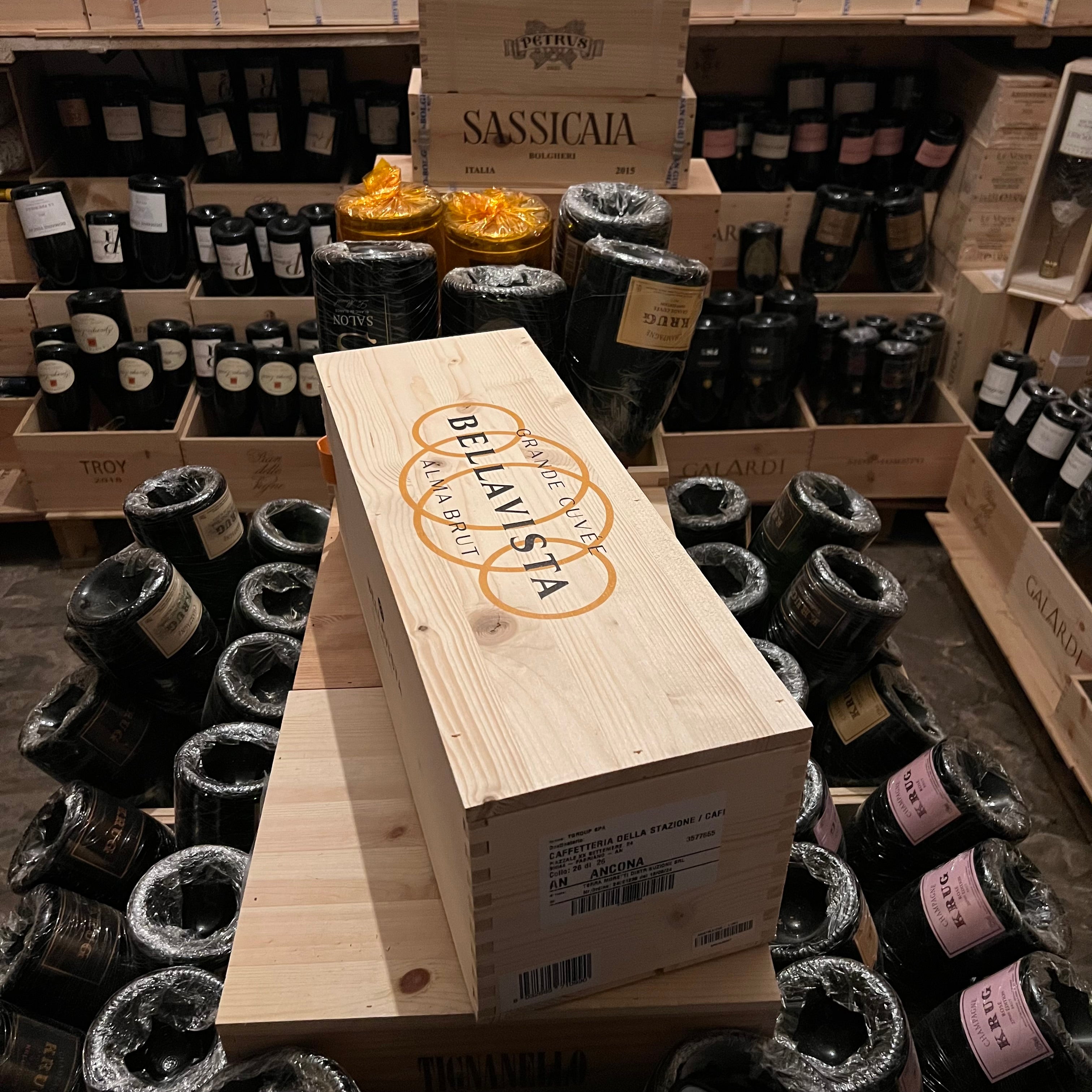 Franciacorta Bellavista Grande Cuvee Alma Brut Jeroboam - in Cassa Legno