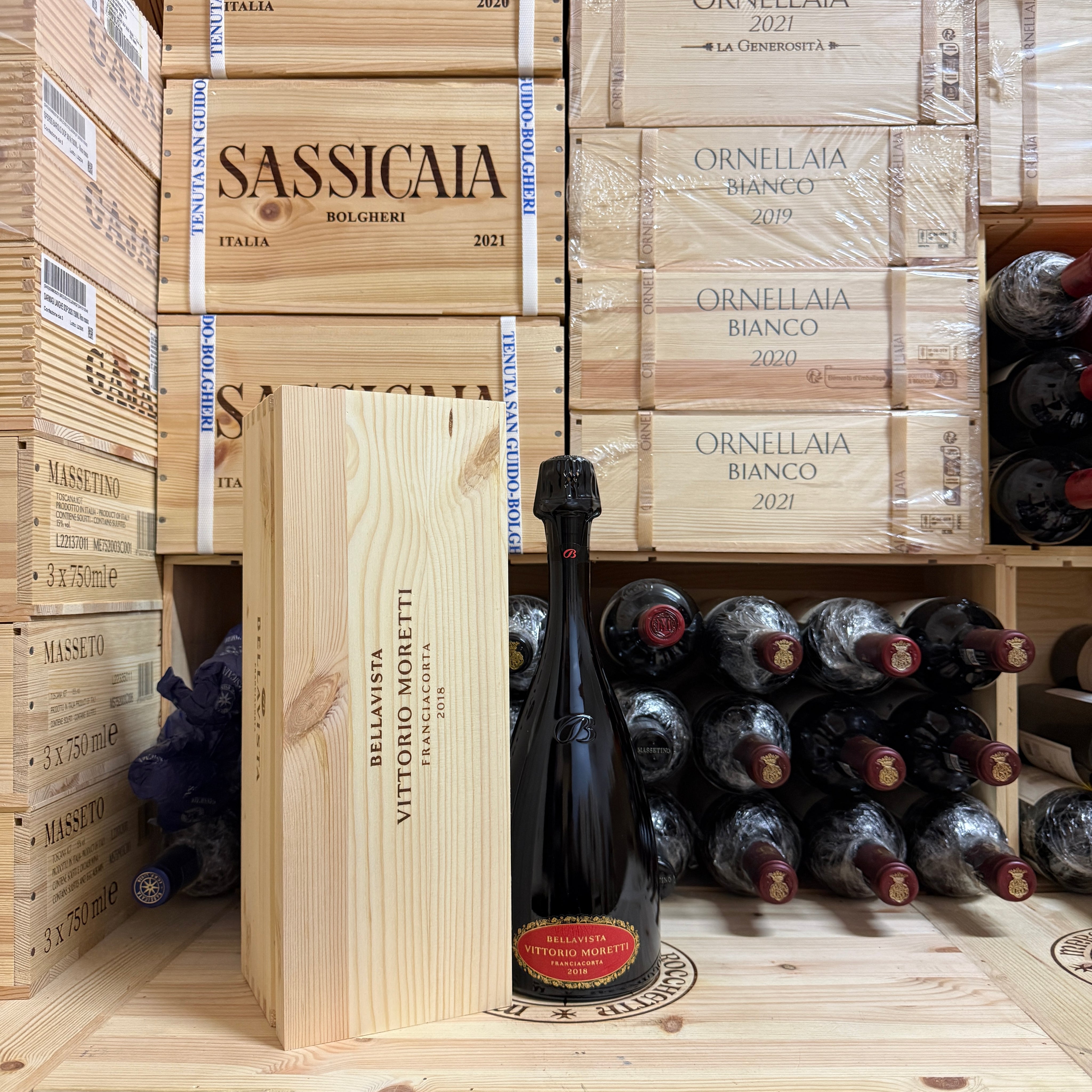 Franciacorta Bellavista Vittorio Moretti 2018 in Cassa Legno