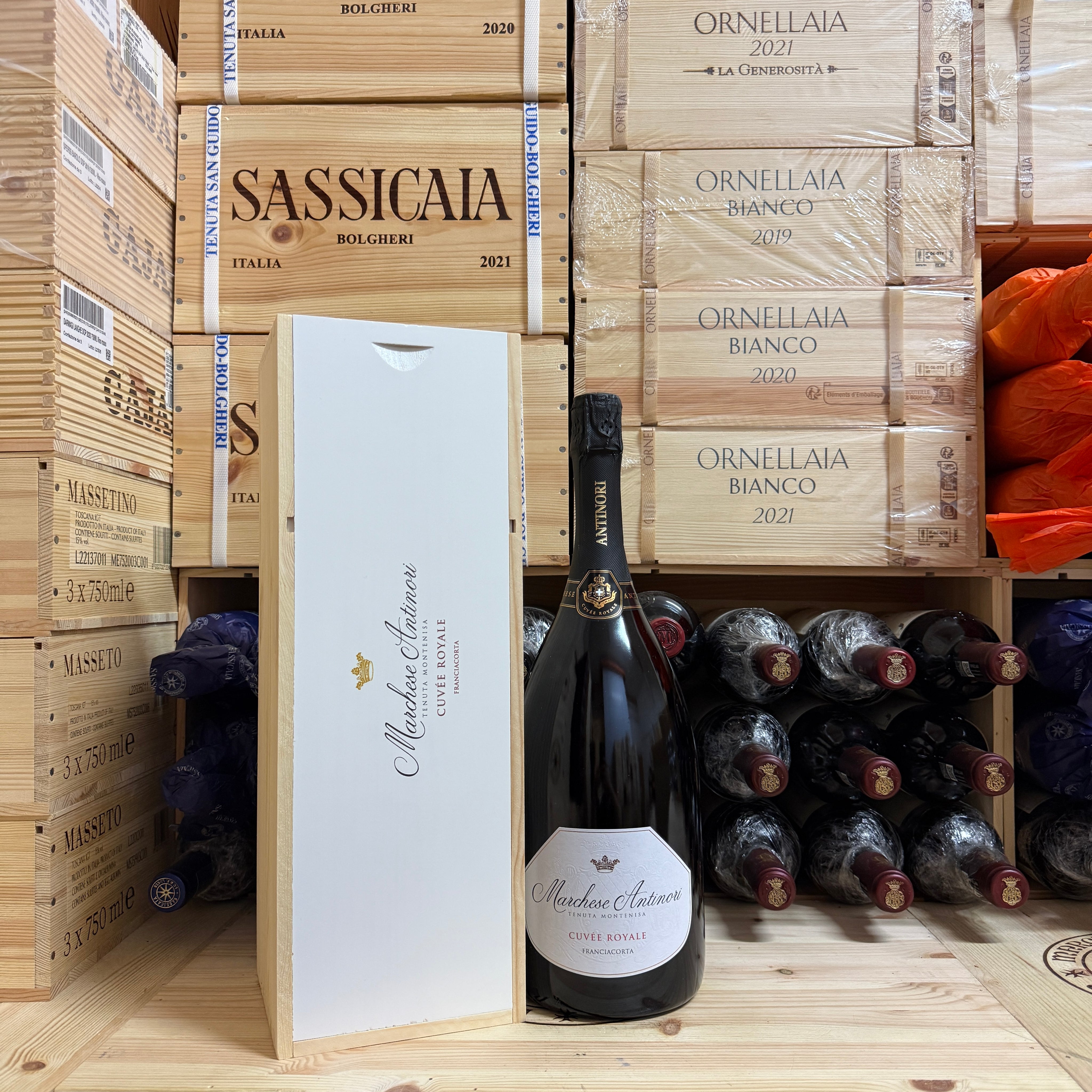 Franciacorta Cuvee Royale Magnum Tenuta Montenisa Marchesi Antinori - in Cassa Legno