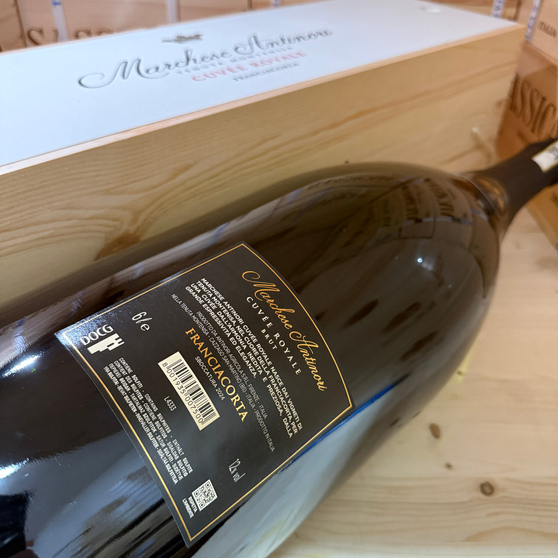 Franciacorta Cuvee Royale Mathusalem Tenuta Montenisa Marchesi Antinori - in Cassa Legno