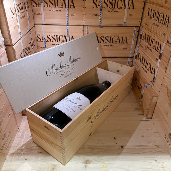 Franciacorta Cuvee Royale Mathusalem Tenuta Montenisa Marchesi Antinori - in Cassa Legno