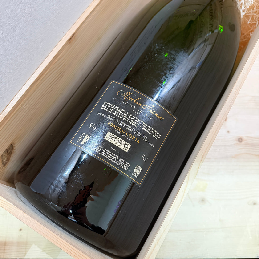 Franciacorta Cuvee Royale Salmanazar Tenuta Montenisa Marchesi Antinori - 9 Litri in Cassa Legno