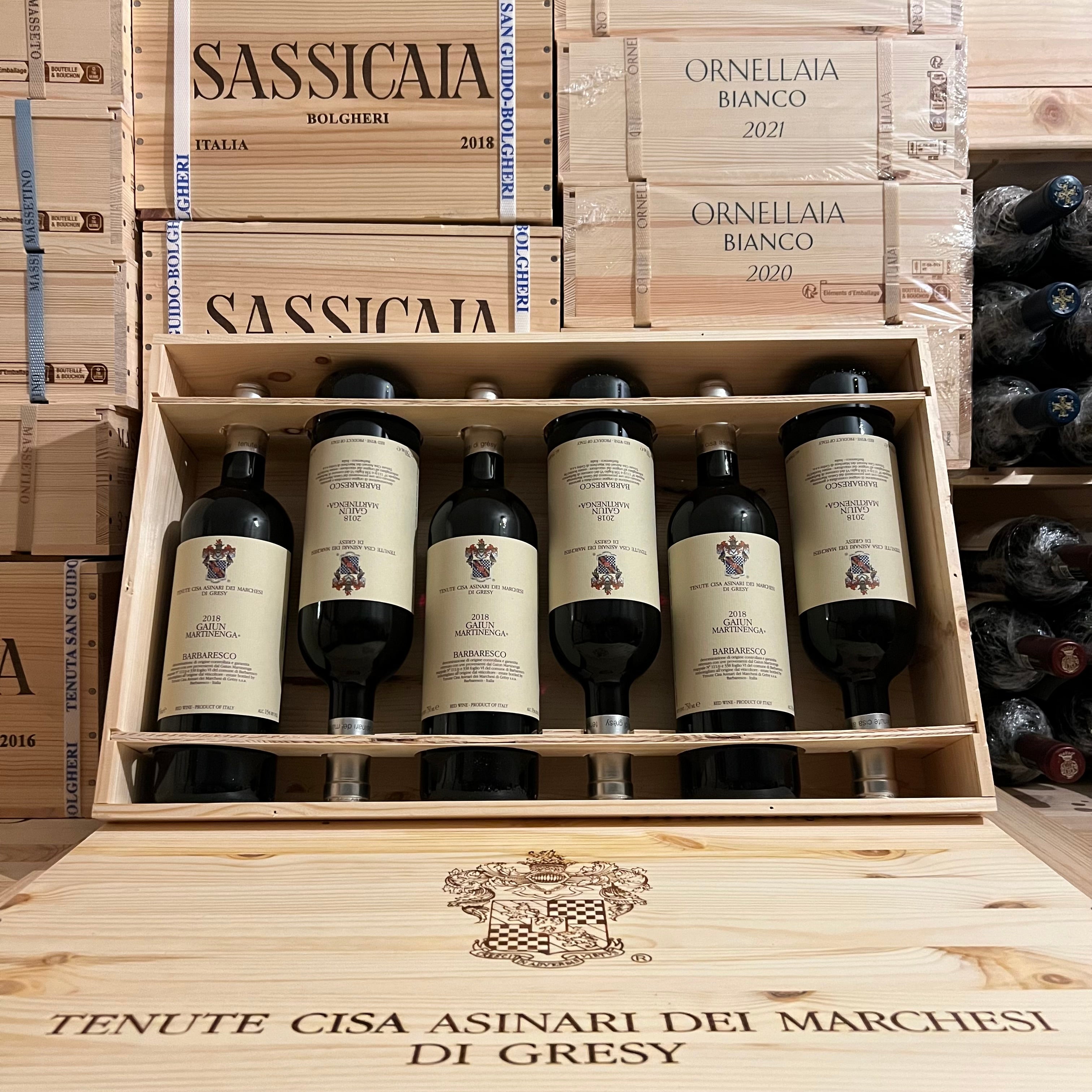 Gaiun Martinenga Barbaresco 2018 Marchesi di Gresy - Cassa Legno 6 Bottiglie