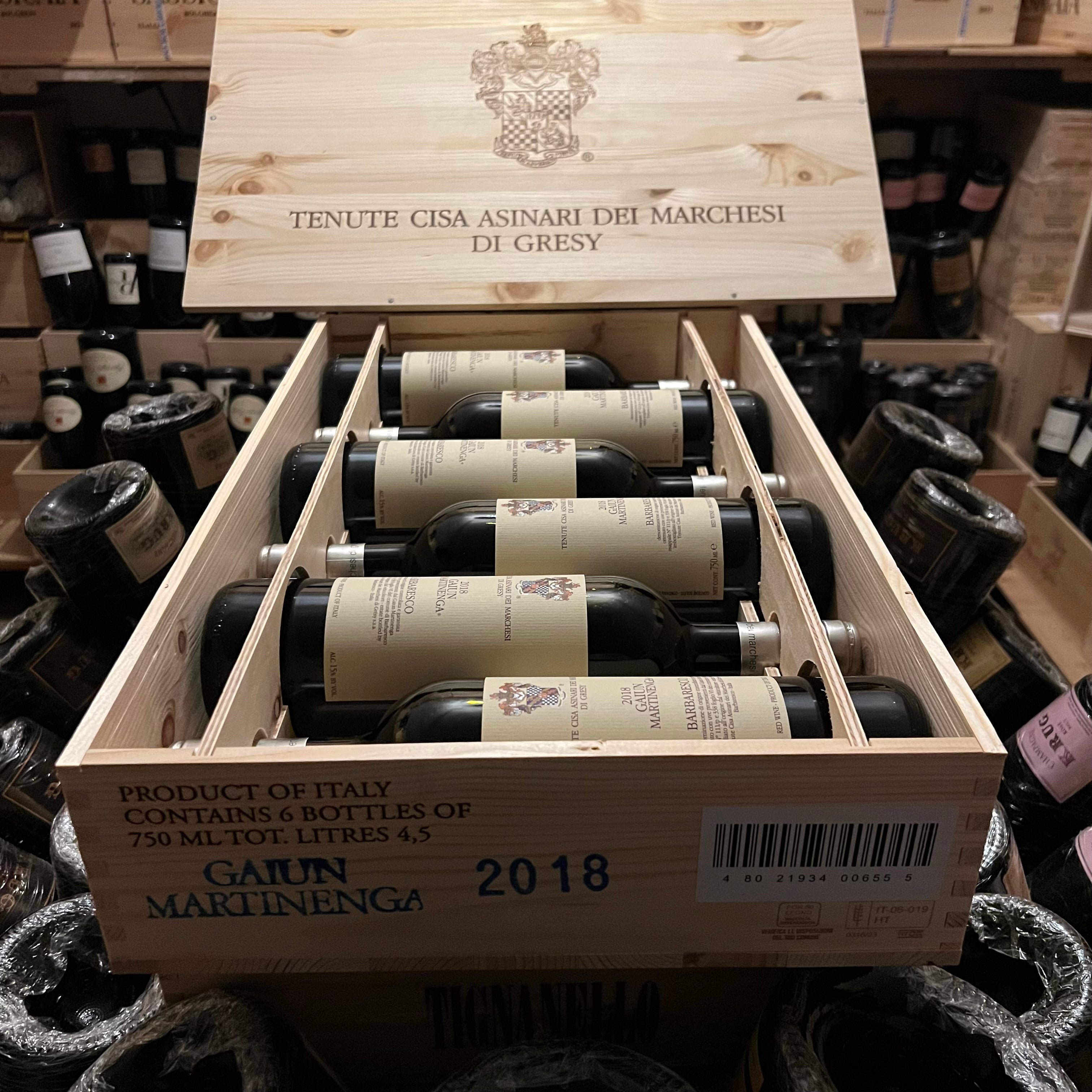 Gaiun Martinenga Barbaresco 2018 Marchesi di Gresy - Cassa Legno 6 Bottiglie