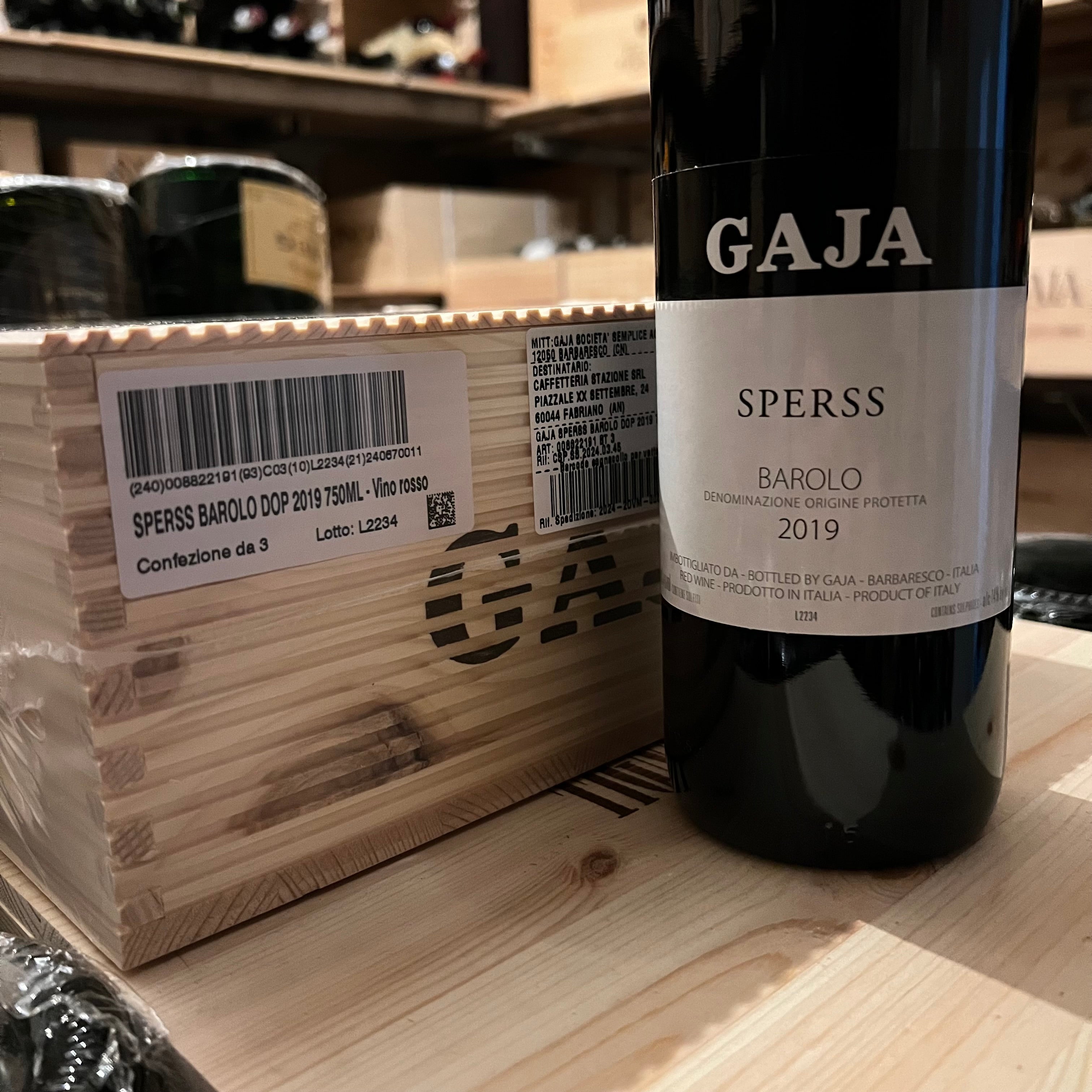 Gaja Sperss Barolo DOP 2019 - Cassa Legno 3 Bottiglie
