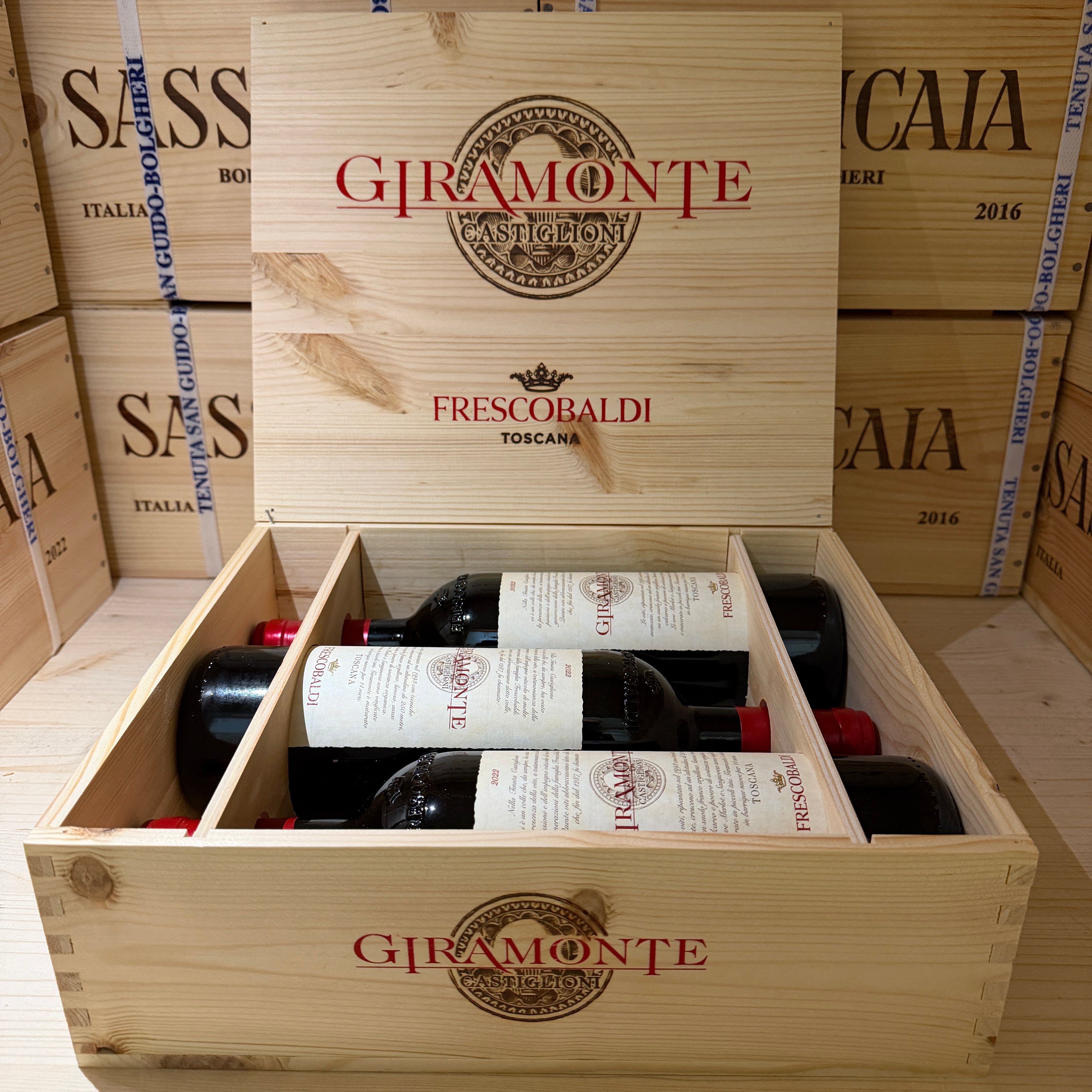 Giramonte 2022 Toscana IGT Tenuta di Castiglioni Marchesi Frescobaldi - Cassa Legno 3 Bottiglie