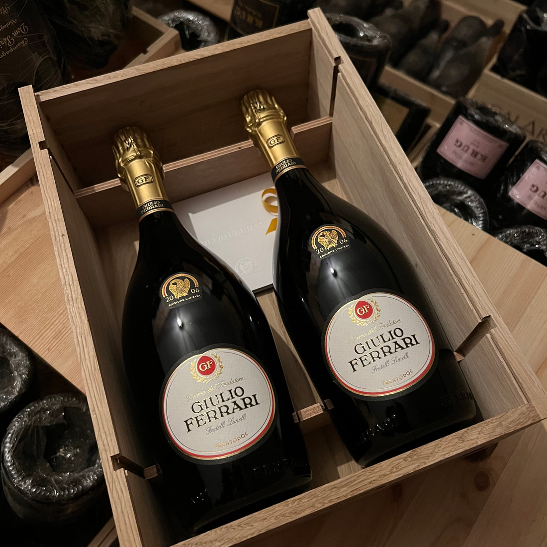 Giulio Ferrari 2006 Riserva Del Fondatore Edizione Limitata La Coppia - 2 Bottiglie in Cassa Legno
