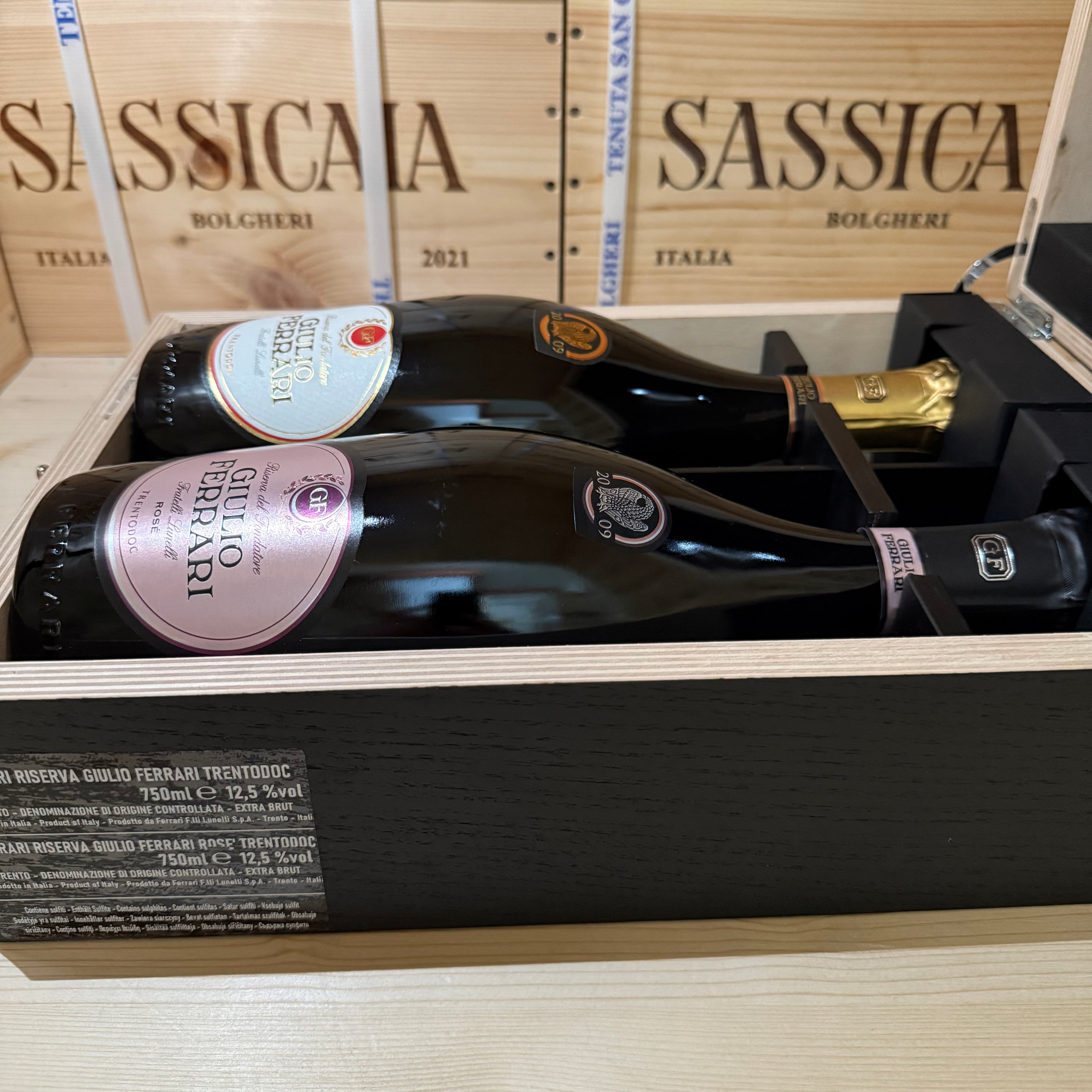 Giulio Ferrari 2009 Riserva Del Fondatore "La Coppia" Cassa Legno 2 Bottiglie