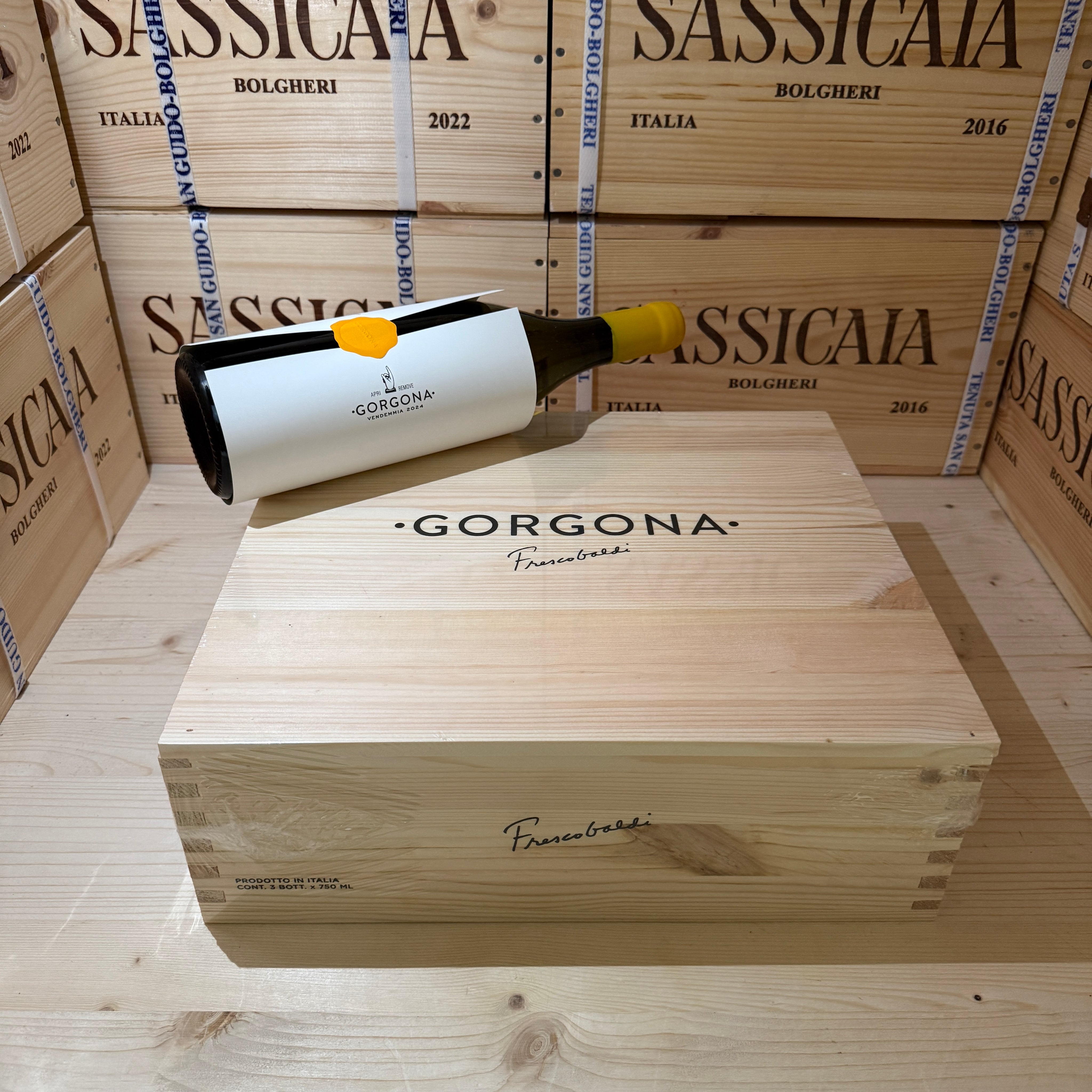 Gorgona Bianco 2024 Costa Toscana IGT Marchesi Frescobaldi - Cassa Legno 3 Bottiglie