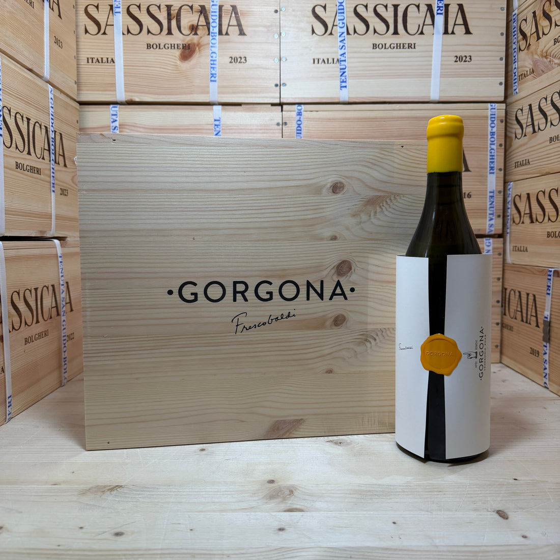 Gorgona Bianco 2025 Costa Toscana IGT Marchesi Frescobaldi - Cassa Legno 3 Bottiglie