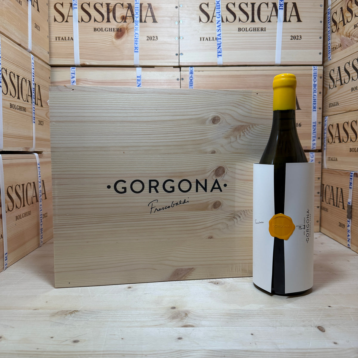Gorgona Bianco 2025 Costa Toscana IGT Marchesi Frescobaldi - Cassa Legno 3 Bottiglie