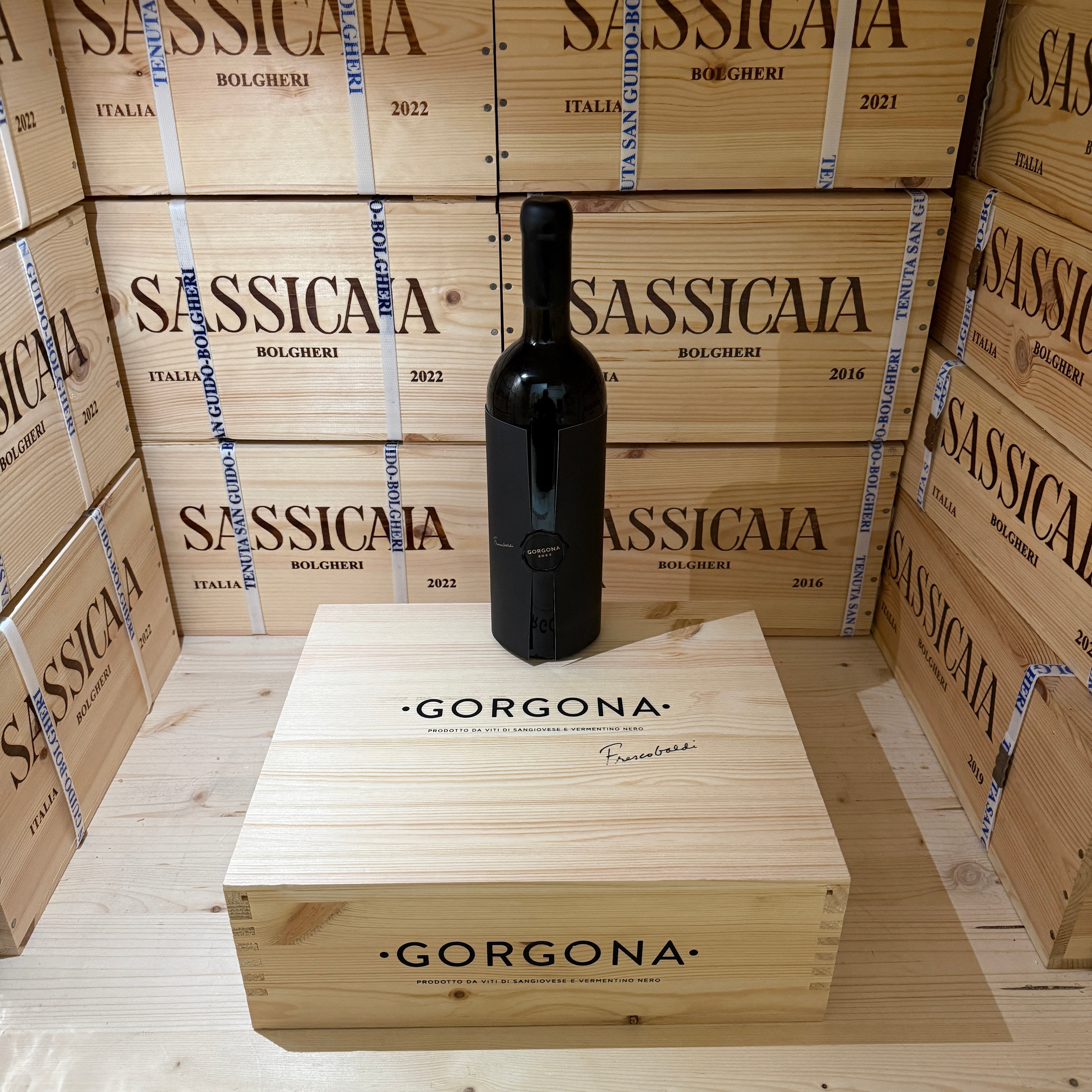 Gorgona Rosso 2023 Costa Toscana IGT Marchesi Frescobaldi - Cassa Legno 3 Bottiglie