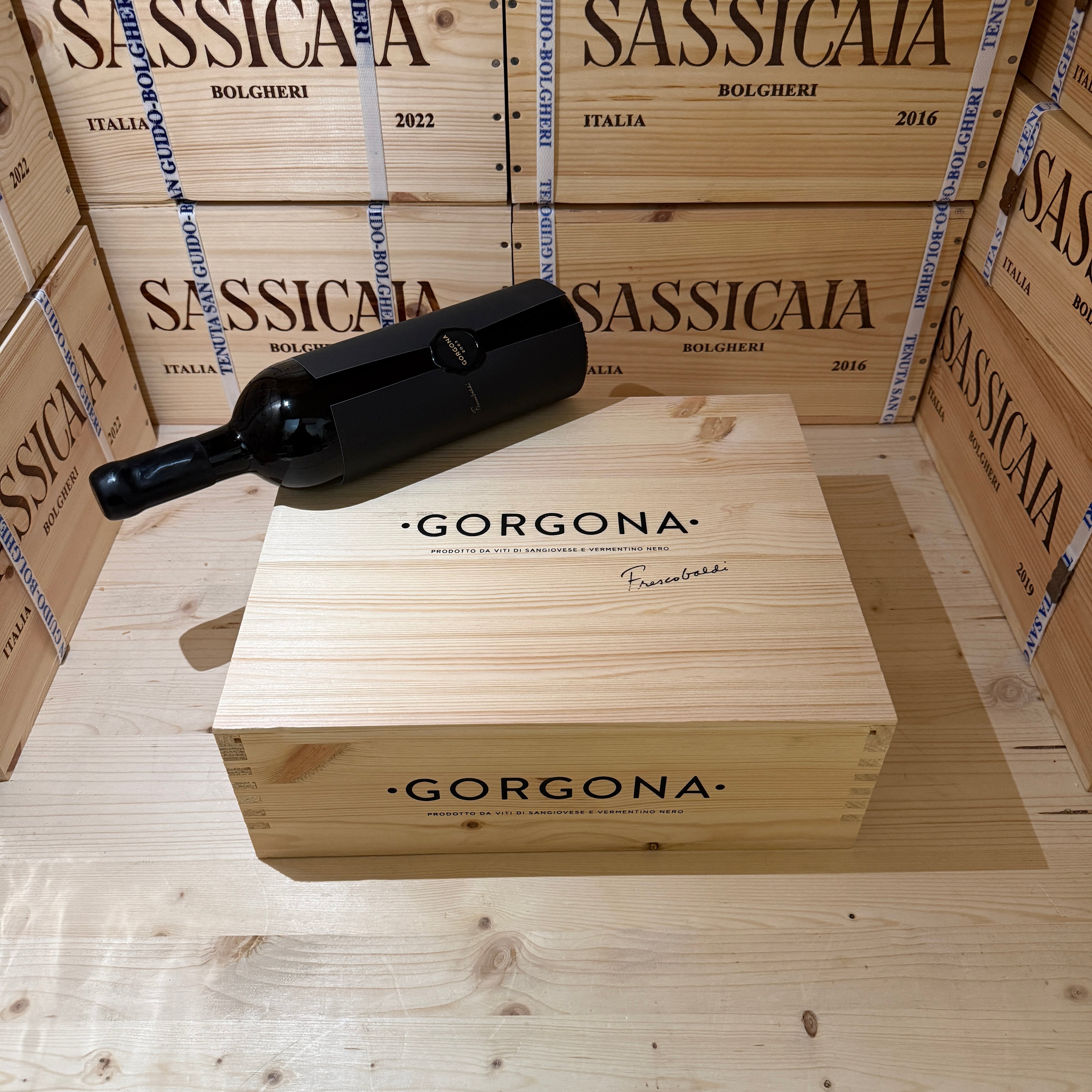 Gorgona Rosso 2023 Costa Toscana IGT Marchesi Frescobaldi - Cassa Legno 3 Bottiglie