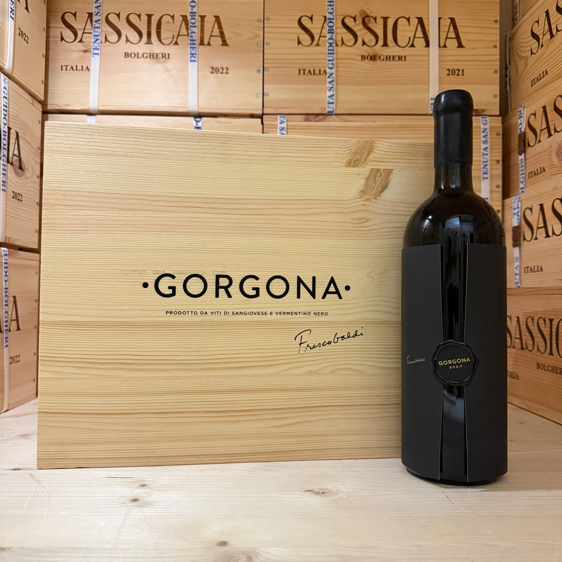 Gorgona Rosso 2023 Costa Toscana IGT Marchesi Frescobaldi - Cassa Legno 3 Bottiglie