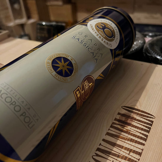 Grappa di Sassicaia Jacopo Poli 30° Anniversario - 40% Vol. 50 cl con Tubo in Metallo