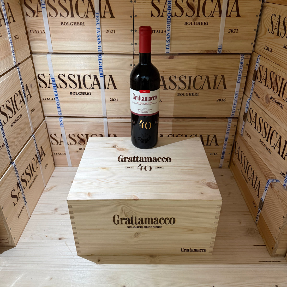 Grattamacco 2022 Bolgheri Rosso Superiore DOC ColleMassari - Cassa Legno 6 Bottiglie