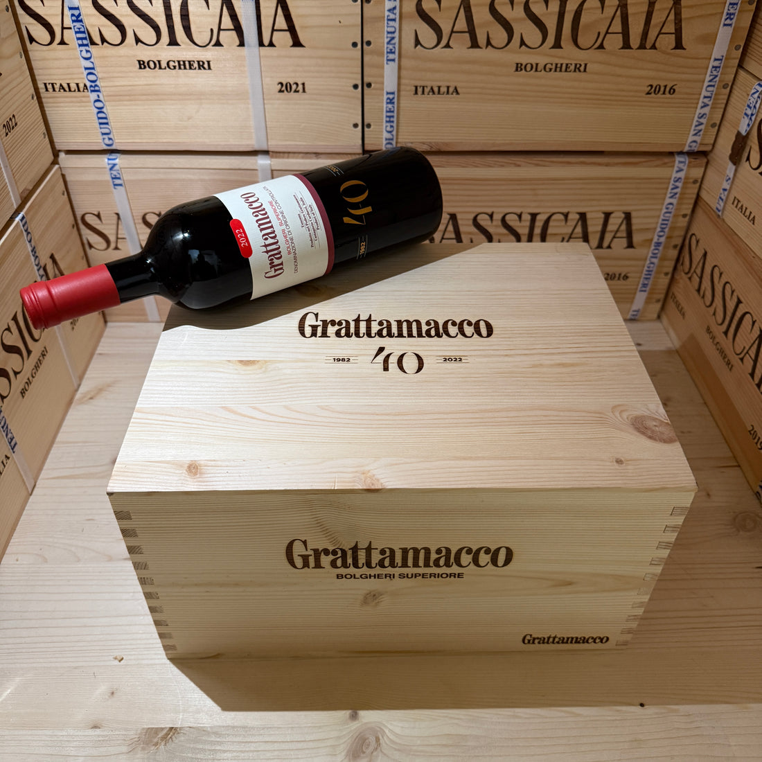 Grattamacco 2022 Bolgheri Rosso Superiore DOC ColleMassari - Cassa Legno 6 Bottiglie