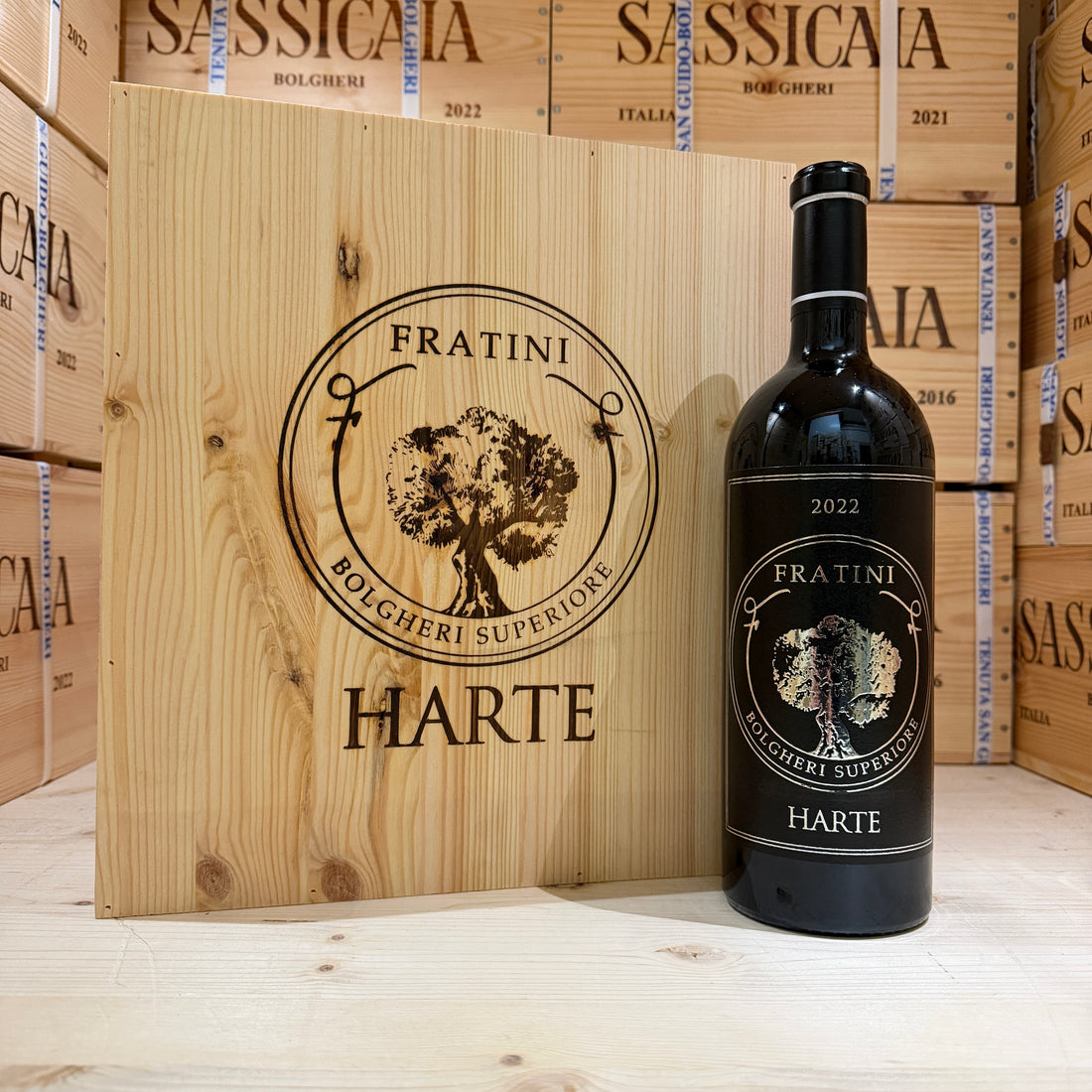 Harte 2022 Tenuta Fratini Bolgheri Superiore DOC - Cassa Legno 3 Bottiglie