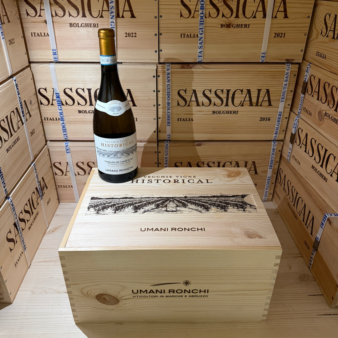 Historical 2020 Umani Ronchi Verdicchio dei Castelli di Jesi DOC Classico Superiore - Cassa Legno 6 Bottiglie