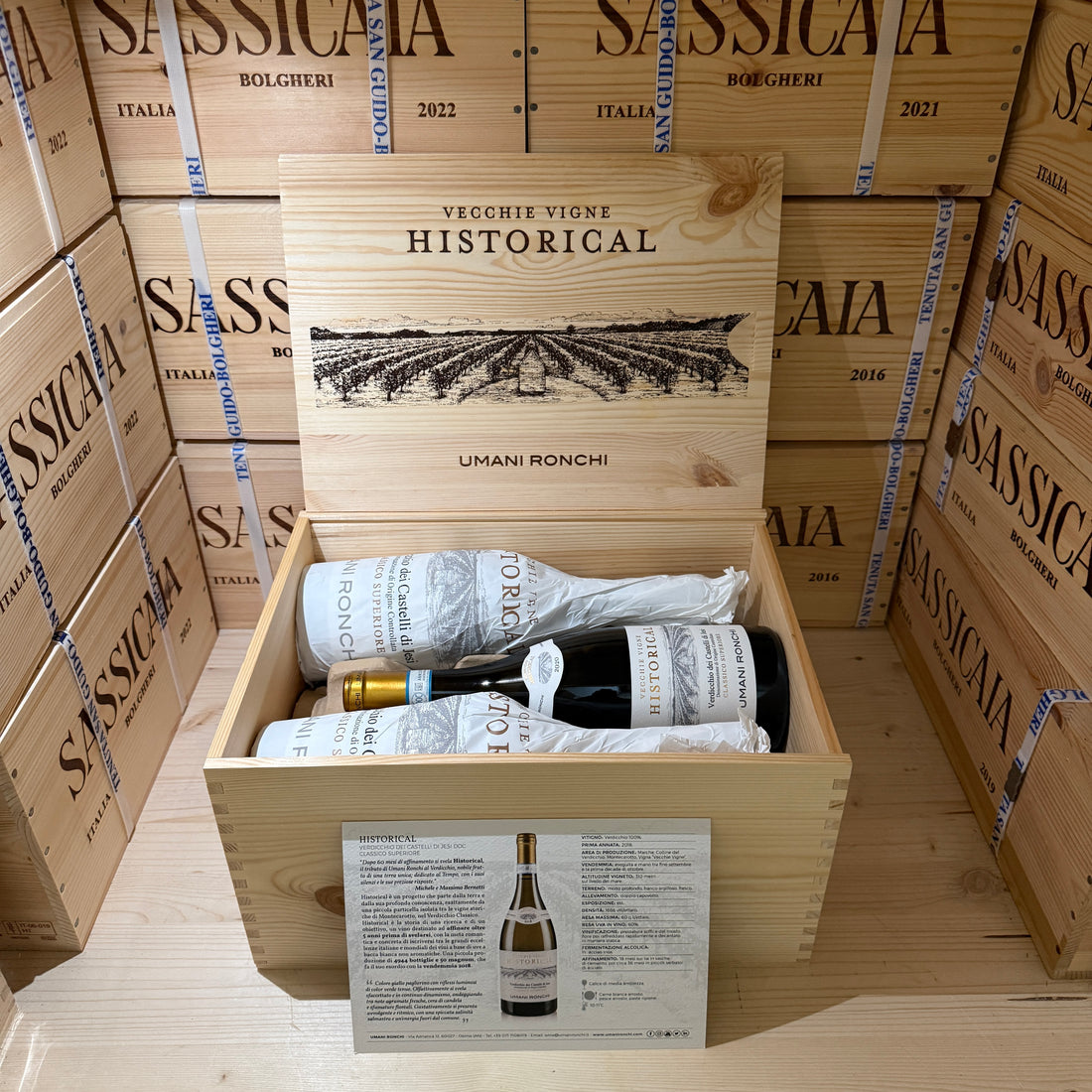 Historical 2020 Umani Ronchi Verdicchio dei Castelli di Jesi DOC Classico Superiore - Cassa Legno 6 Bottiglie