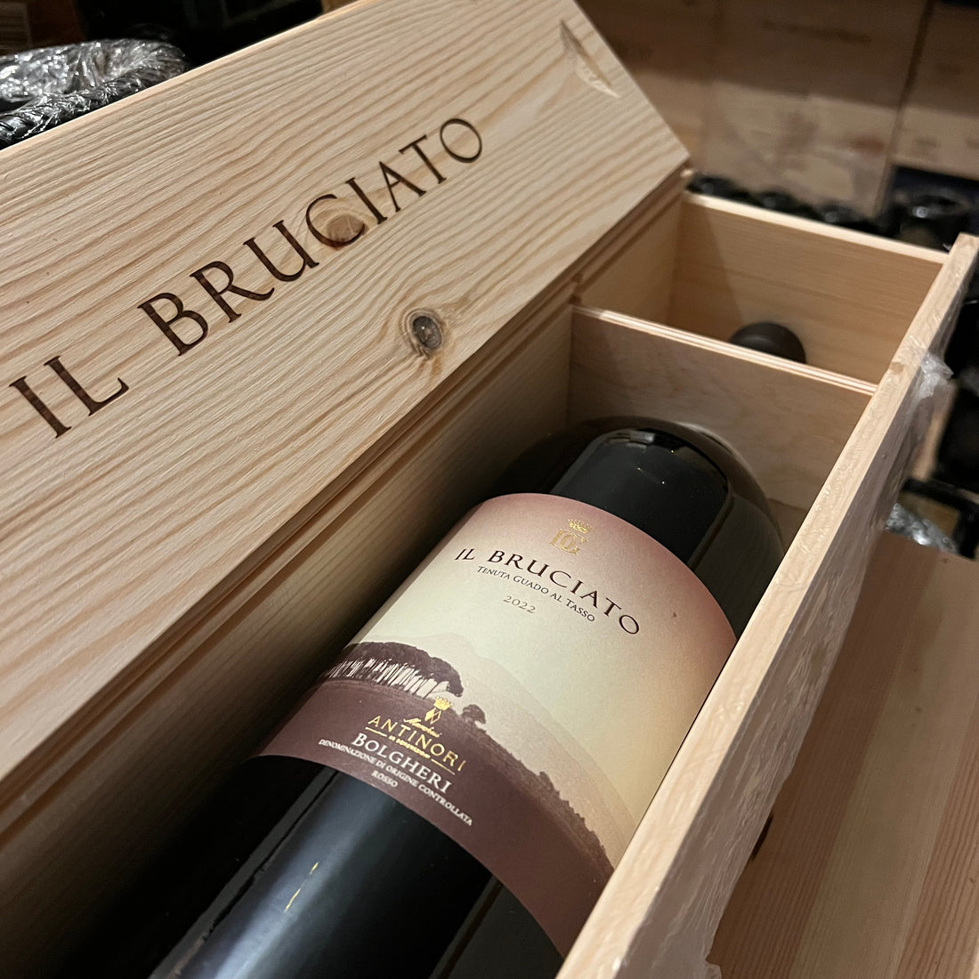 Il Bruciato 2022 Magnum in Cassa Legno Bolgheri Rosso DOC Tenuta Guado Al Tasso Marchesi Antinori