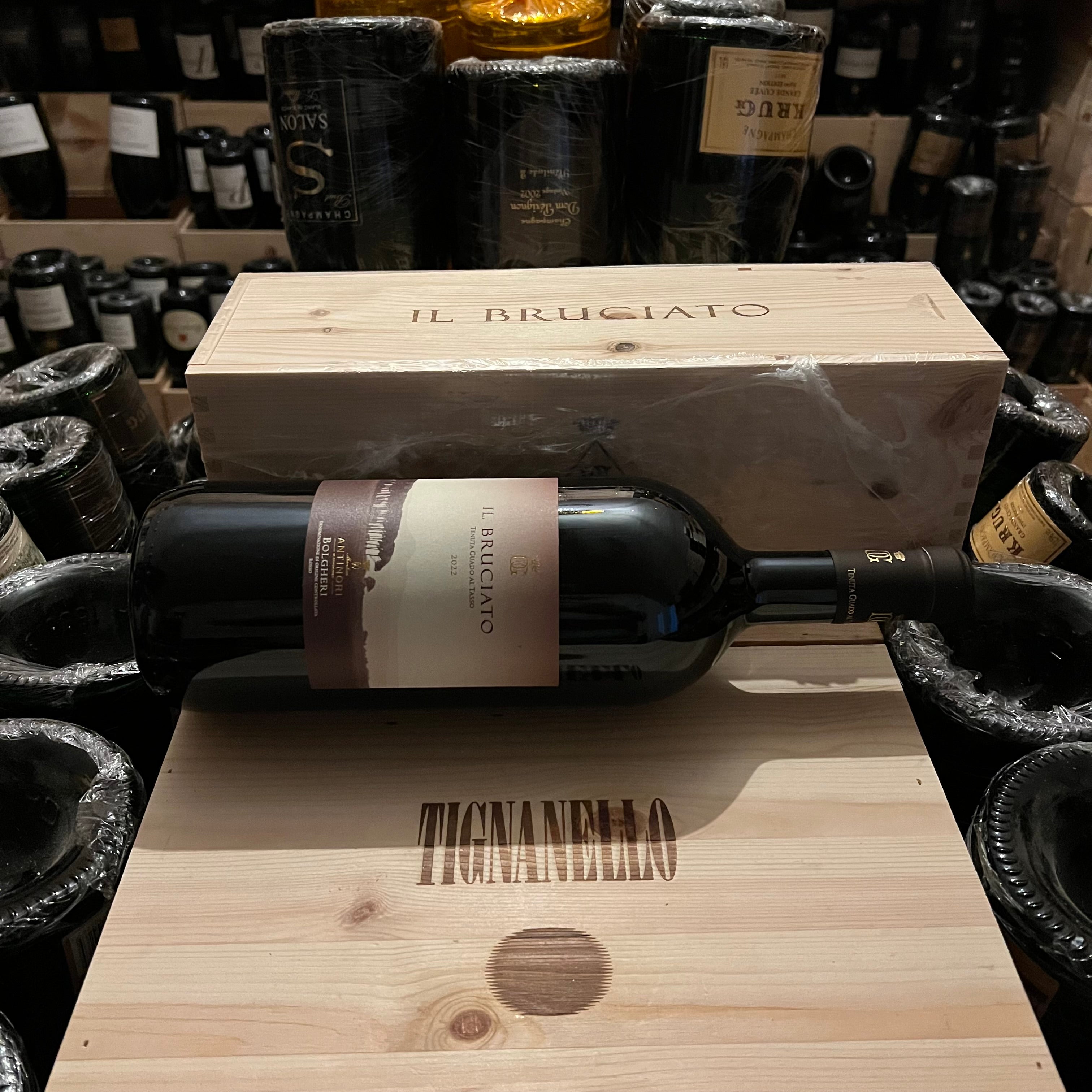 Il Bruciato 2022 Magnum in Cassa Legno Bolgheri Rosso DOC Tenuta Guado Al Tasso Marchesi Antinori