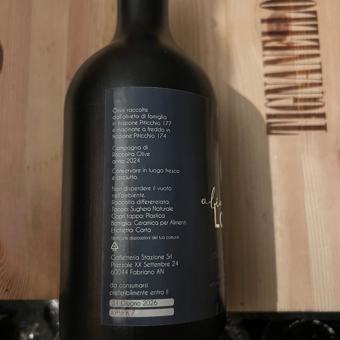 Laudile Olio Extravergine di Oliva di Caffetteria Stazione 2024 - Ceramica 500ml
