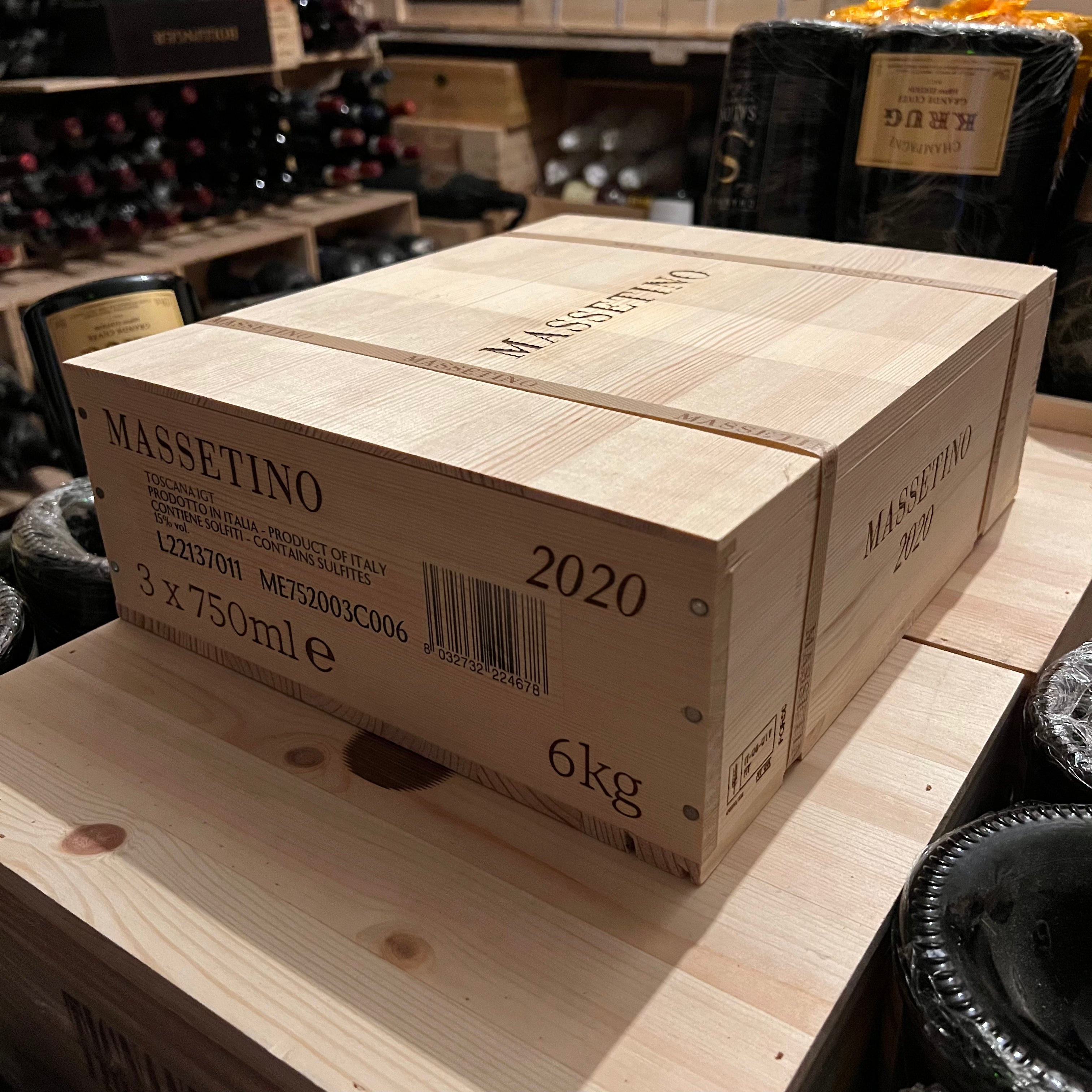 Massetino 2020 Toscana IGT Tenuta Masseto Cassa Legno 3 Bottiglie