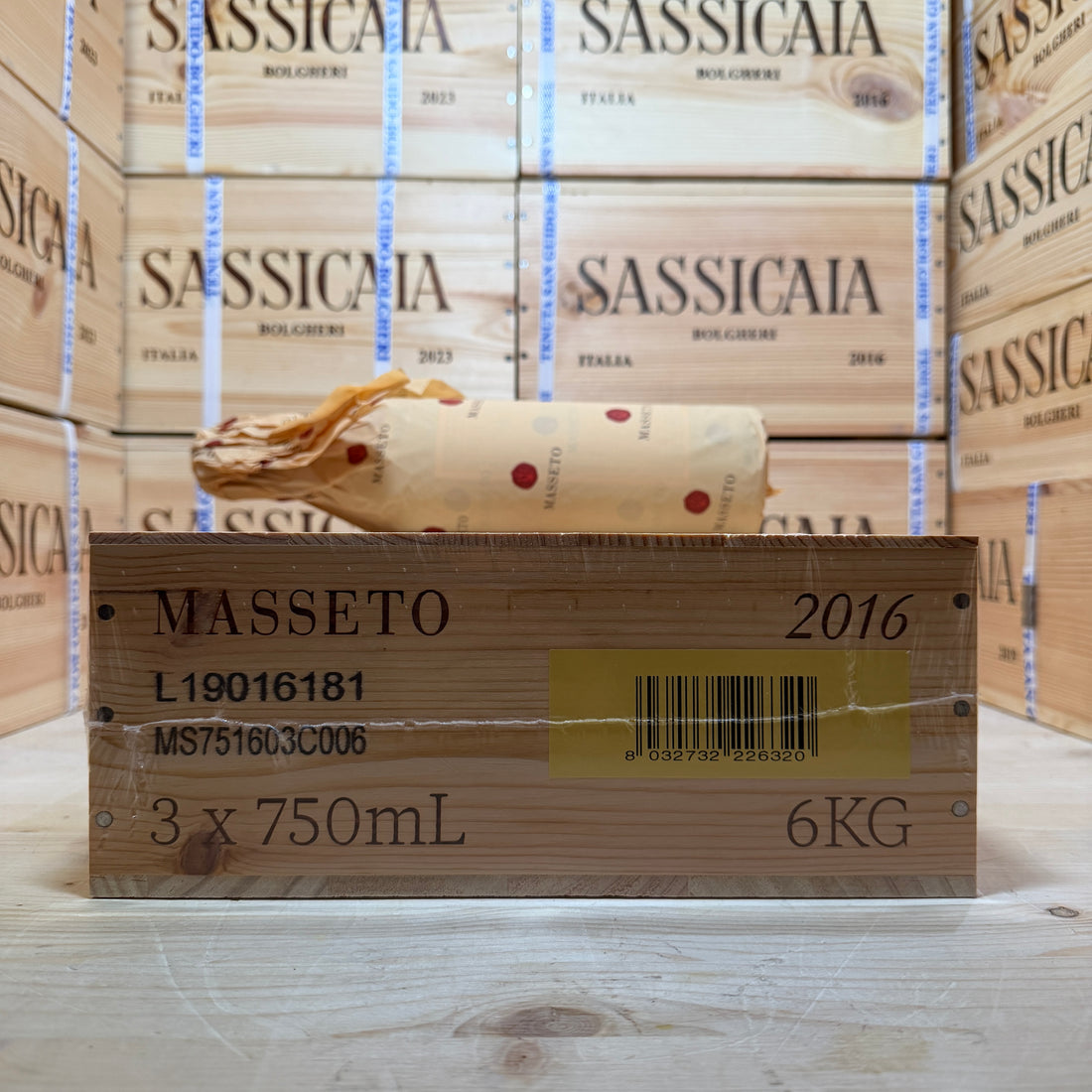 Masseto 2016 Toscana IGT Tenuta Masseto - Cassa Legno 3 Bottiglie Release 2026