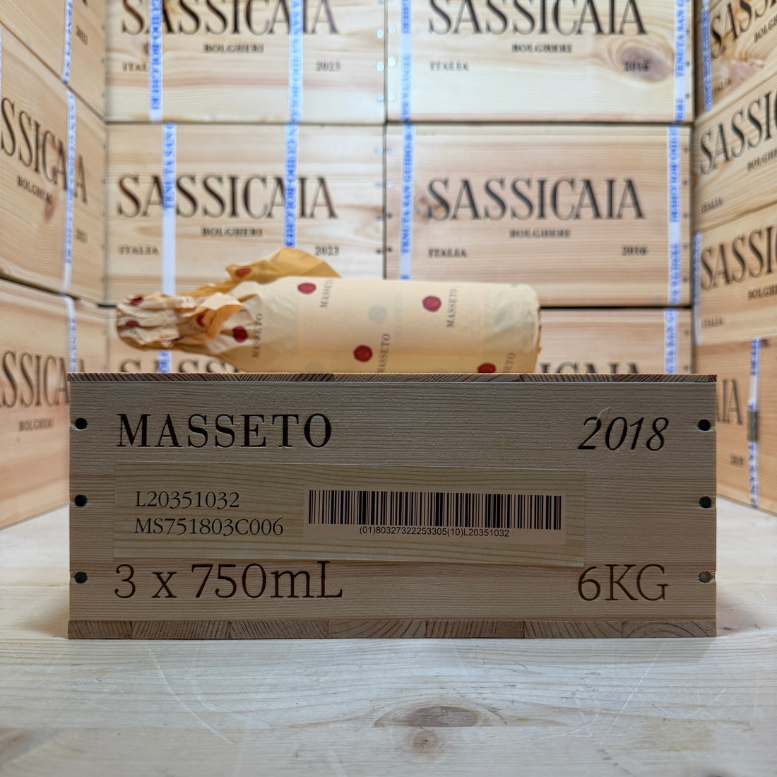 Masseto 2018 Toscana IGT Tenuta Masseto - Cassa Legno 3 Bottiglie Release 2026