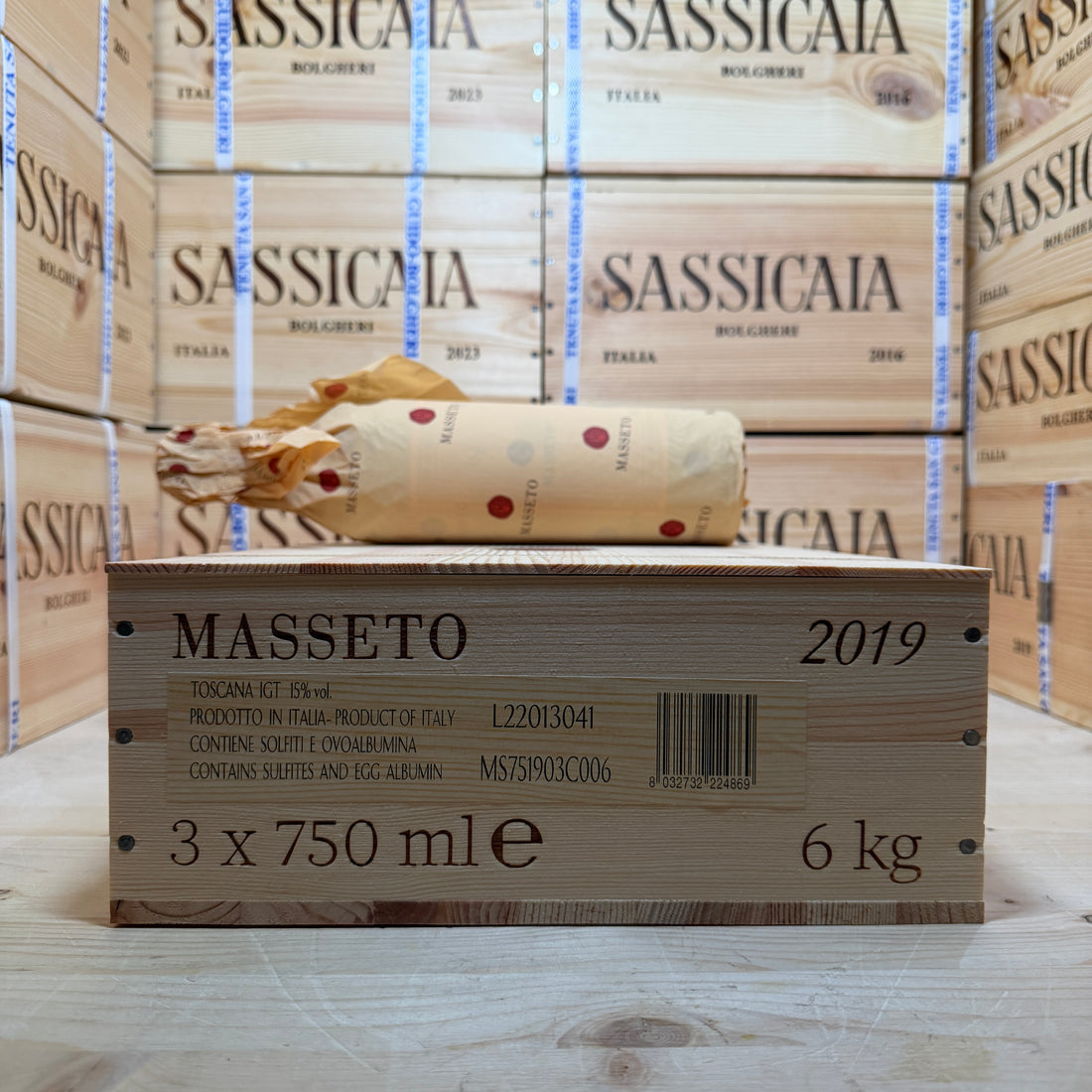 Masseto 2019 Toscana IGT Tenuta Masseto - Cassa Legno 3 Bottiglie Release 2026