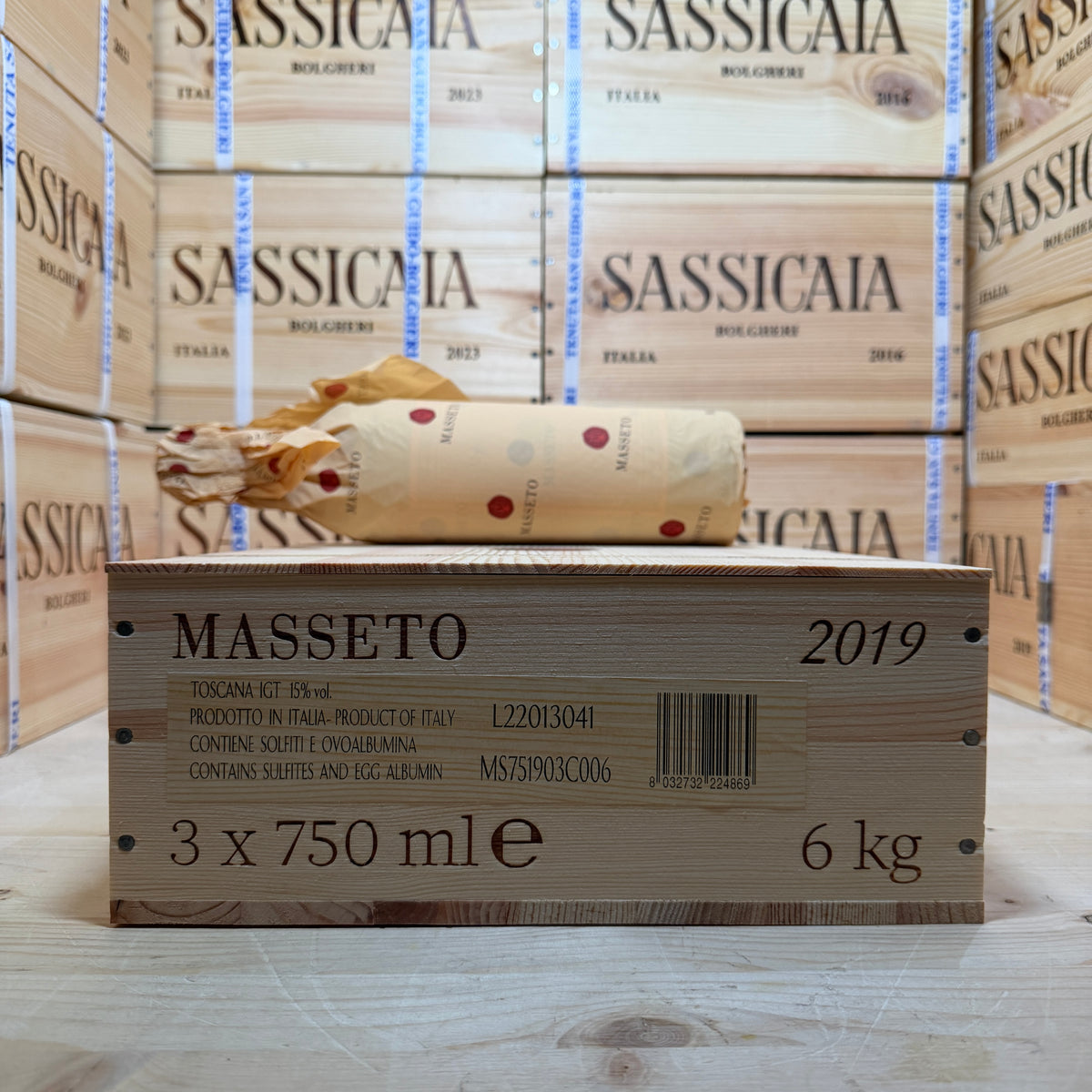 Masseto 2019 Toscana IGT Tenuta Masseto - Cassa Legno 3 Bottiglie Release 2026