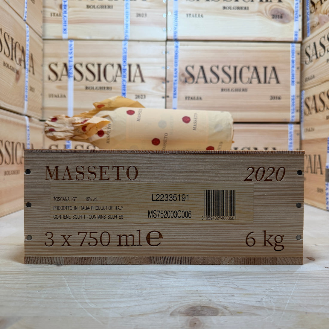 Masseto 2020 Toscana IGT Tenuta Masseto - Cassa Legno 3 Bottiglie Release 2026