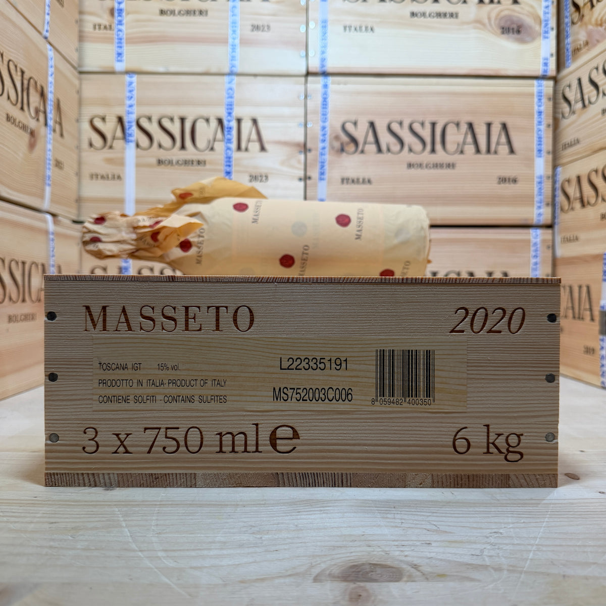 Masseto 2020 Toscana IGT Tenuta Masseto - Cassa Legno 3 Bottiglie Release 2026
